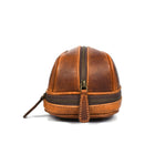 Tolredo Poseidon Leather Toiletry Bag - Brown-9