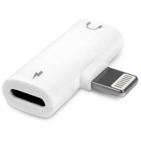Aluratek - Adaptateur double Lightning de recharge et pour casque d'écoute pour iPhone-Conçu pour charger votre téléphone et vos appareils tout en écoutant votre musique ou votre audio préféré simultanément