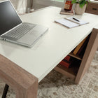 Sauder 55"W La Collection Dixon City Bureau - Finition Brushed Oak-  Cadre en métal laqué pour plus de durabilité