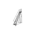 Tri-Arc Manufacturing – Escabeau roulant avec marche; hauteur : 130 po, marches : 13, largeur : 24 po (KDSR113242-D2)-Non. de marches : 13