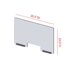 Avant de pare-haleine modulaire Mark Maker - Acrylique transparent de 1/4" - panneau de 35,5" de largex23,5"H-2 rails inférieurs-Fabriqué à partir d'acrylique transparent de 1/4".