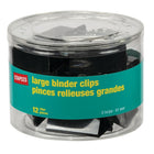 Staples - Pinces relieuses, grandes, 2 po, noires, paquet de 12-Fabriquées en acier trempé pour plus de résistance et un usage à long terme
