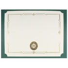 St. James - Porte-certificats/porte-documents - Sceau d'or avec un ruban d'or - vert - paquet de 5-Convient pour les certificats de récompense en format paysage ou portrait