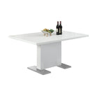 Monarch Specialties - 1090 Table A Manger - 35 po X 60 po /Blanc Lustre-Table à manger tendance