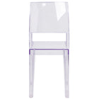 Flash Furniture - Chaise auxiliaire empilable transparente de la série Phantom-Ensemble de 4 chaises d'appoint empilables