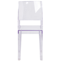 Flash Furniture - Chaise auxiliaire empilable transparente de la série Phantom-Ensemble de 4 chaises d'appoint empilables