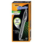 BIC - Stylo gel Gel-Ocity à séchage rapide - 0,7 mm - encre noire - paquet de 12-Noir