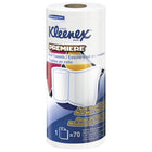 Kleenex - Essuie-tout pour cuisine Premier - Doux comme du tissu - Blanc - Paquet de 24-24 rouleaux d’essuie-tout par caisse