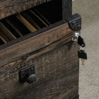 Sauder - La Collection Foundry Road Classeur lateral - Finition Carbon Oak-Fini sur tous les côtes pour d'emplacement polyvalentes.