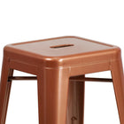 Tabouret de comptoir sans dossier de 24 po, intérieur/extérieur, cuivre (ET-BT3503-24-POC-GG)-S'empile jusqu'à 10 chaises de hauteur