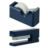JAM Paper – Ensemble de travail et de bureau, agrafeuse et dévidoir à ruban, bleu marine (3378NB)-Couleur : Bleu marine