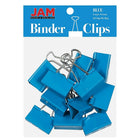 JAM Paper – Grands pince-notes, 41 mm, bleu, 12/paquet (340BCbu)-Pince relieuse de 41 mm