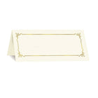 St. James™ – Marque-places Overtures® Embassy, ivoire, feuille d'or, paq./60-Marque-places de table
