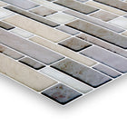 CTG Brands – Carreaux muraux « pelez et collez », multi carrés de 10 po x 10 po, gris/beige, paq./6-Dimension parfaite : chaque feuillet de dosseret mesure 25,4cm L x 25,4cm H (10" L x 10" H) (environ 0,39 mètres carrés/4,17 pieds carrés par carton)