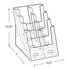 Azar Displays – Porte-brochures à 4 niveaux et 8 compartiments, 3 plis (252377)-8 compartiments