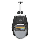 High Sierra – Sac à dos Freewheel, avec roulettes, noir-Gros compartiments multiples