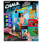 Chalk Alive Dino, fusée, voiture de course-Scanne ensuite tes créations artistiques en utilisant l’application Chalk Alive - disponible sur la boutique d’applications d’Apple ou sur Google Play