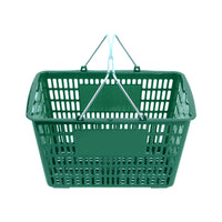 FuTECH - Paniers à provisions avec poignée chromée - 18,5 L x 13 l x 10 H po - Vert - Paquet de 4-Commerce de détail