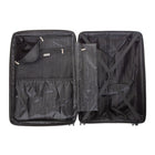 Air Canada - Valise de cabine rigide à roulettes pivotantes de 20 po Eerie Collection - Noir-Bouton-poussoir à l’intérieur de la sangle de compression pour un rangement organisé