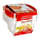 RubbermaidMD – Contenants carrés profonds Take Alongs pour aliments, rouge, paq./4-Parfait pour la boîte à lunch, les collations et l’artisanat