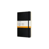 Moleskine - Carnet de la collection Classic Expanded, grand, réglé, noir, couverture souple (QP616EXP)-400 pages, papier de couleur ivoire, 8,5 po x 5,5 po