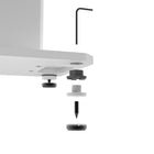 Kanto SX22 Pieds de haut-parleur remplissables de 22po de haut avec pieds d'isolation - Blanc-Doté des pieds à pointes avec des tampons en silicone amovibles pour les sols en moquette ou en bois.