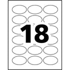 Avery - 24487 Étiquettes ovales imprimables jusqu'au bord, papier kraft, brun, 1 ½ po x 2 ½ po, paq./180-Les étiquettes adhésives permanentes adhèrent au verre, au plastique, au papier et plus encore