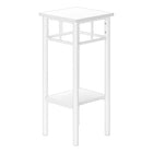Monarch Specialties - 3279 Table D'Appoint - 28 po H/Blanc/Metal Blanc-Table d'appoint a 2 niveaux avec plateau carre et 2 tablettes de rangement en finition blanche.