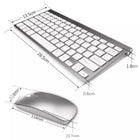 AnthroDesk – Ensemble clavier et souris sans fil, argent (AD-KBMC1)-Souris blanc lustré à profil mince