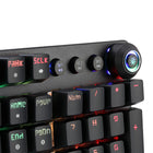 Adesso - AKB-650EB Clavier de jeu mécanique programmable RVB avec repose-mains magnétique amovible-Disposition du clavier : 104 touches US