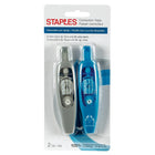 Staples - Stylos à ruban correcteur rétractables - paquet de 2-La pointe rétractable protège le ruban correcteur contre les dommages