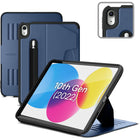 Étui folio magnétique Zugu pour iPad 10e génération 10,9 pouces (2022) et iPad A16 11e génération (2025) - Bleu (ardoise)-Couverture magnetique Folio en bleu (ardoise)