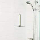 Alto – Racloir extensible de douche, Nickel poli-La poignée texturée de haute qualité est résistante aux taches de doigts et d’eau