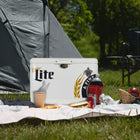 Miller Lite - Glaciere avec ouvre-bouteille, 51 L (54 q), 85 canettes-Canal de drainage antifuite resistant pour une vidange sans inclinaison