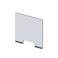 Avant de pare-haleine modulaire Mark Maker - Acrylique transparent 1/4" - panneau de 30" Lx31,5"H - 2 rails inférieurs de 8"-Fixez les côtés des panneaux modulaires pour étendre la longueur de votre diviseur à l'aide de charnières en plastique (charnières flexibles).