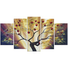 Designart – Imprimé sur toile, Floral moderne, 5 panneaux, 60 po x 32 po, (PT1599-373)-Imprimé