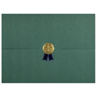 St. James - Porte-certificats/porte-documents - Sceau d'or avec ruban bleu - vert - paquet de 5-Ajoutez une touche d'élégance, de cérémonie et de sincérité à l'attribution de reconnaissance