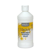 Peinture lavable non toxique Little Masters, 16 oz, blanc, paquet de 6-Les produits lavables Little Masters sont le choix économique pour le jeune artiste