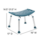 Flash Furniture Chaise De Bain Et Douche Réglable série HERCULES-Marine (DCHY3410LNV)-Désinfecter avec un nettoyant à base d'eau