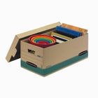 Fellowes - Bankers Box Boîte de rangement recyclée STOR/FILE - Légal - Kraft/vert-Usage normale pour une utilisation avec ou sans étagère