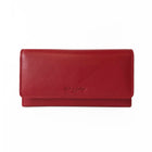 Club Rochelier -  Pochette pour femme avec chéquier et gousset - Rouge-Rouge - Cuir