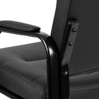 Flash Furniture Chaise De Réception Exécutive LeatherSoft-Noir (CH197221X000BK)-Mousse ignifuge CAL 117