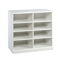 Sauder - Série Craft Pro Armoire de rangement ouverte - Blanc-La surface supérieure en mélamine est résistante à la chaleur, aux taches et aux rayures