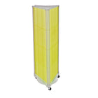 Azar Displays – Présentoir de plancher à panneaux perforés sur 3 côtés et à roulettes, 60 x 16 po, jaune (700451-YEL)-Le présentoir est préassemblé