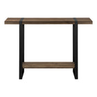 Monarch Specialties - 2851 Table D'Appoint - 48 po L/Faux Bois Brun/Metal Noir-Dimensions du produit: 47,25 pouces L x 12 pouces L x 32 pouces H