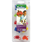 Timbres géants Ready2Learn, ensemble de transport-Les tampons géants ont des poignées rondes et faciles à saisir qui s'emboîtent confortablement dans les petites mains. Les empreintes en mousse sont montées sur un disque transparent de 3", qui protège les petites mains de la peinture et de l'encre.
