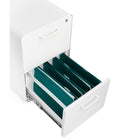 Poppin Stow-2 tiroir classeur, blanc avec Glides ou roulettes-Conforme ou dépasse les normes de durabilité de BIFMA pour le mobilier de bureau