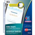 Avery® 78629 Pochettes protectrices avec ouverture latérale, limpides, 25/paquet-Vous pouvez facilement insérer ou retirer des  documents par le côté de la pochette