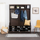 Prepac Vaste Hall d'Arbre avec 24 Chaussure Casiers, Espresso (ESOG-0013-1)-Fabriqué à partir de bois composite stratifié non toxique avec un solide support en MDF