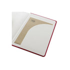 Letts - Cahier de notes Icon - 7-5/8" x 5" - Rouge-Couverture en papier couché de luxe lisse avec détails dorés